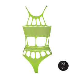 Ouch! Glow Body à encolure grecque Vert Fluo